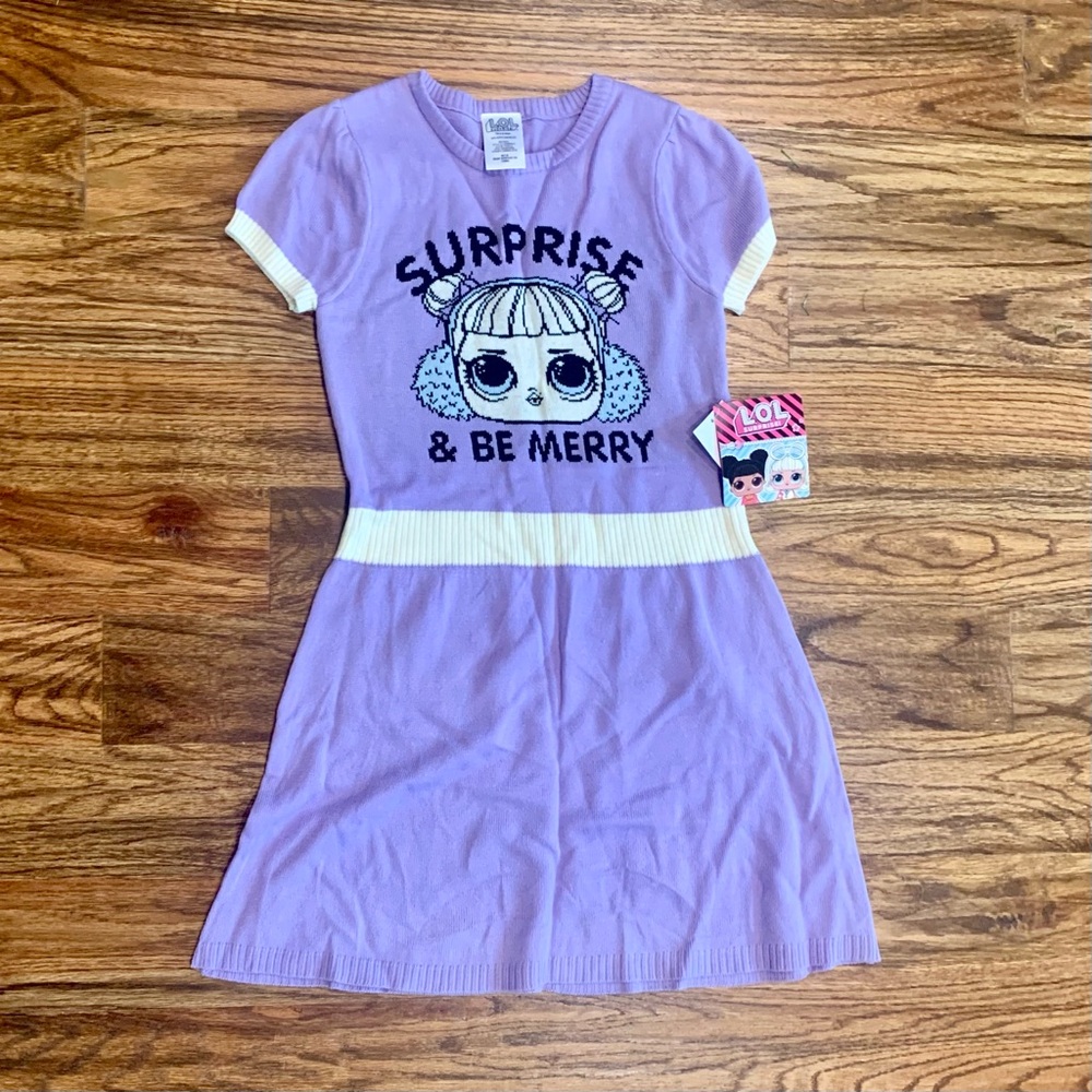 Lot of little girls 7/8 Christmas clothes, LOL & Minnie dress & Carter’s PJ’s - Picture 2 of 7